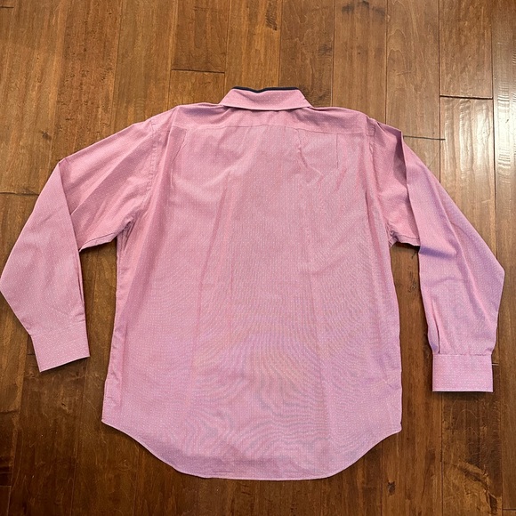 Lorenzo Uomo Red Long Sleeve Button Down Collared Dress Shirt Sz XL - Picture 2 of 9